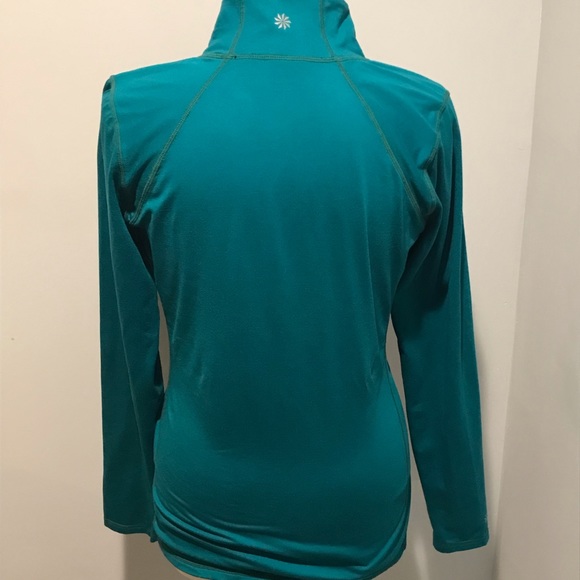 Athleta stretch fleece top L green - Picture 3 of 6